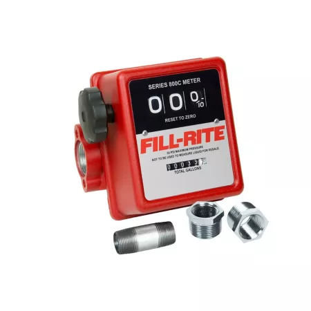 Fill-Rite 3-Wheel Mechanical Fuel Transfer Meter 5-20 GPM 1 in Thread Fuel Transfer Tank Accessories