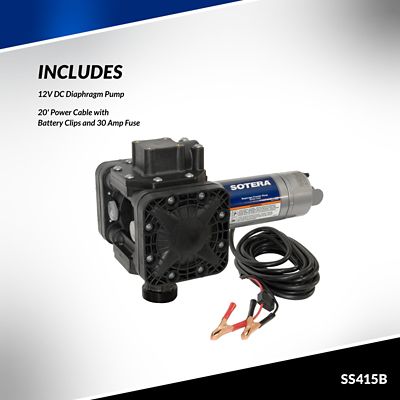 Image showing  1/4 HP 12V Chemical Transfer Pump, 13 GPM, Pump Only, SS415B