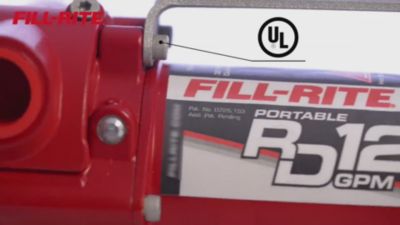 Image showing  0.17 HP 12V Portable Fuel Transfer Pump with Manual Nozzle, 8 GPM, 8 ft. Discharge Hose, Suction Pipe, RD812NP