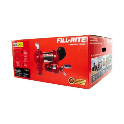 Image showing  1/4 HP 12V Fuel Transfer Pump with Discharge Hose, 20 GPM, Manual Nozzle, Suction Pipe, Liter Meter, FR4211HL