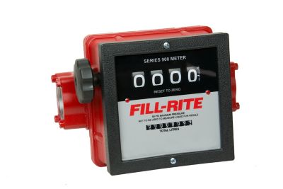 Fill-Rite 4-Digit Mechanical Fuel Transfer Meter, 6 to 40 GPM, 1.5 in. Thread, 901CL1.5