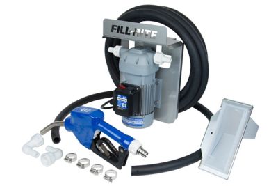 Fill-Rite 1/4 HP 115V Electric DEF Transfer Pump with Auto Nozzle, 8 GPM, Suction Hose, Tote Bracket, Discharge Hose