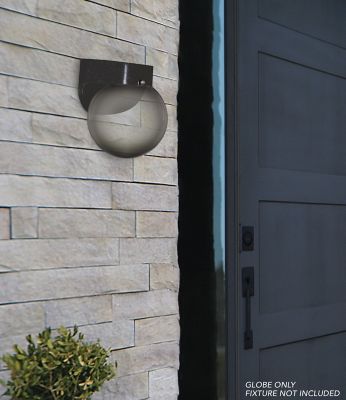 Image showing  6 in. Smoke Smooth Acrylic Globes, 3.14 in. Outside Diameter, Fitter Neck, 4-Pack