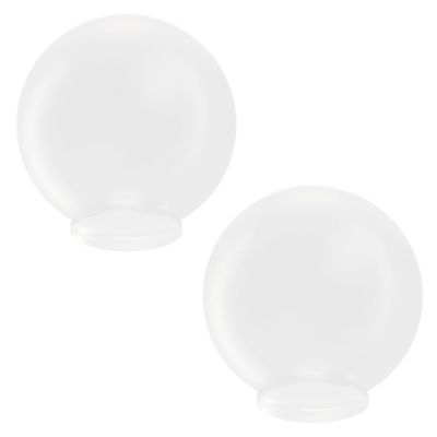 SOLUS 8 in. VC Frost Smooth LD Acrylic Globes, 3.91 in. Outside Diameter, Fitter Neck, 2-Pack