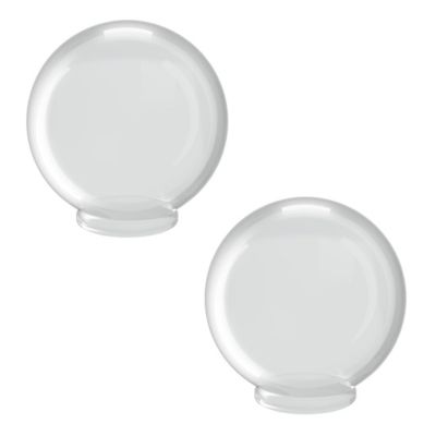 SOLUS 8 in. White Smooth Acrylic Globes, 3.91 in. Outside Diameter, Fitter Neck, 2-Pack