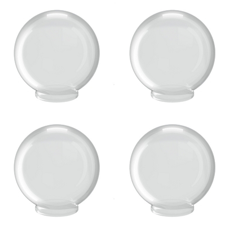 SOLUS 8 in. White Smooth Acrylic Globes, 3.91 in. Outside Diameter, Fitter Neck, 2-Pack