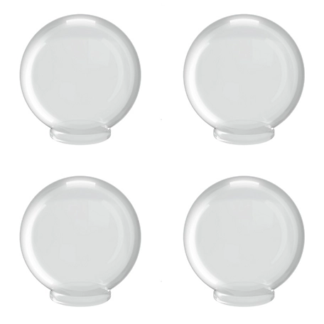 SOLUS 8 in. White Smooth Acrylic Globes, 3.91 in. Outside Diameter, Fitter Neck, 2-Pack