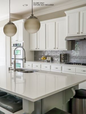 Image showing  10 in. Smoke Smooth Acrylic Globes, 3.94 in. Outside Diameter, Twist Lock Neck, 2-Pack