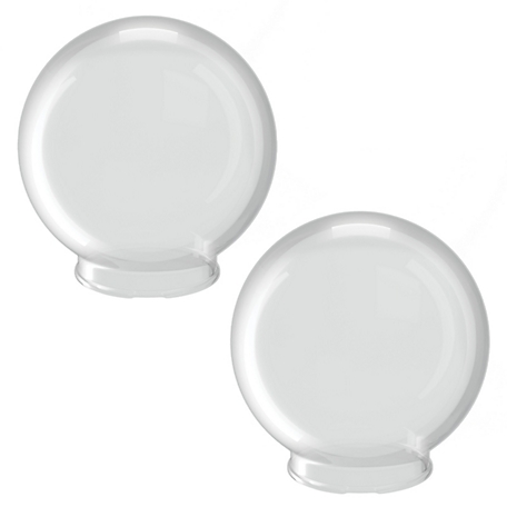 SOLUS 10 in. White Smooth Acrylic Globes, 3.94 in. Outside Diameter, Twist Lock Neck, 2-Pack
