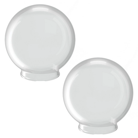 SOLUS 10 in. White Smooth Acrylic Globes, 3.94 in. Outside Diameter, Twist Lock Neck, 2-Pack