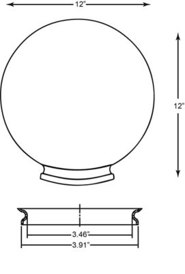Image showing  12 in. Clear Smooth Acrylic Diameter Globe, 3.91 in. Outside Diameter, Fitter Neck