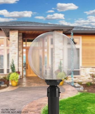 Image showing  12 in. Clear Smooth Acrylic Diameter Globe, 3.91 in. Outside Diameter, Fitter Neck