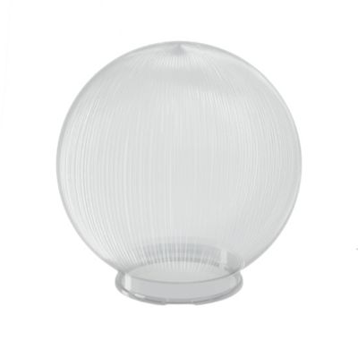 SOLUS 12 in. Clear Prismatic Acrylic Diameter Globe, 3.94 in. Outside Diameter, Twist Lock Neck