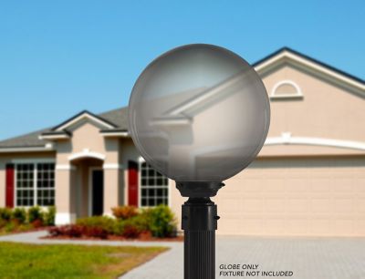 Image showing  14 in. Smoke Smooth Acrylic Globe, 5.25 in. Inner Diameter, Neckless