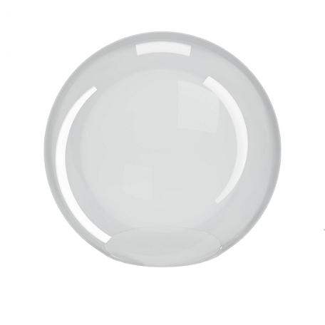 SOLUS 18 in. Clear Smooth Acrylic Diameter Globe, 5.25 in. Inside Diameter, Neckless