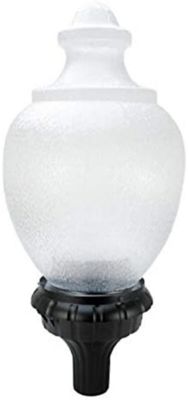 SOLUS Clear Polycarbonate Acorn Streetlamp, 26.13 in. x 16.6 in., 9.12 in. Outside Diameter, Fitter Neck