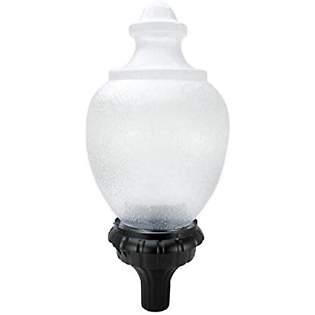 SOLUS Clear Polycarbonate Acorn Streetlamp, 26.13 in. x 16.6 in., 9.12 in. Outside Diameter, Fitter Neck