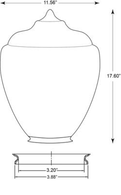 Image showing  White Polyethylene Acorn Streetlamp, 17.6 in. x 11.56 in., 3.88 in. Outside Diameter, Fitter Neck