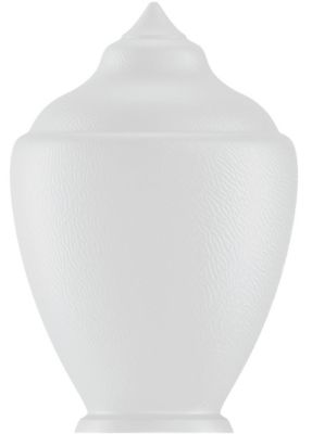 SOLUS White Polyethylene Acorn Streetlamp, 17.19 in. x 15.63 in., 6 in. Outside Diameter, Fitter Neck