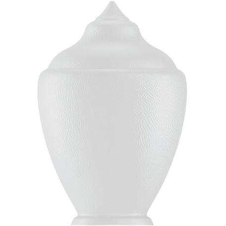 SOLUS White Polyethylene Acorn Streetlamp, 17.19 in. x 15.63 in., 6 in. Outside Diameter, Fitter Neck