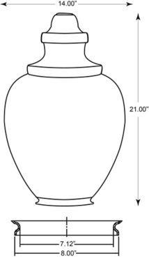 Image showing  Clear Polycarbonate Acorn Streetlamp, 21 in. x 14 in., 8 in. Outside Diameter, Fitter Neck