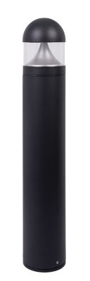 SOLUS 3,000-Lumen 20W Round Black LED Landscape Bollard Light, Exterior Surface-Mounted Aluminum, 120-277V, 39.75 x 6.5 in.