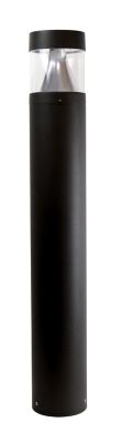 SOLUS Round Black LED Landscape Bollard Light, Exterior Surface-Mounted Aluminum, 120-277V, 42 in. x 6.3 in.