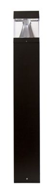 SOLUS Square Black LED Landscape Bollard Light, Exterior Surface-Mounted Aluminum, 120-277V, 42 in. x 6.3 in.