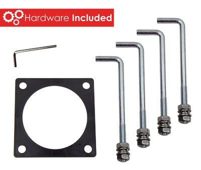 Image showing  Square Black LED Landscape Bollard Light, Exterior Surface-Mounted Aluminum, 120-277 V, 42 x 6.3in.