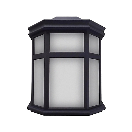 SOLUS Sedona Wall-Mount Outdoor Sconce with A19/E26 LED Bulb, Black, 4,000K, 120V, 50/60 Hz