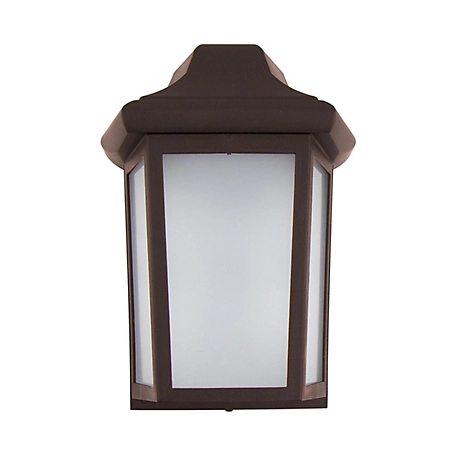 SOLUS Sedona Wall-Mount Outdoor Sconce with A19/E26 LED Bulb, 4,000K, Bronze, 120V, 50/60 Hz, 12.25 in. x 8.25 in.