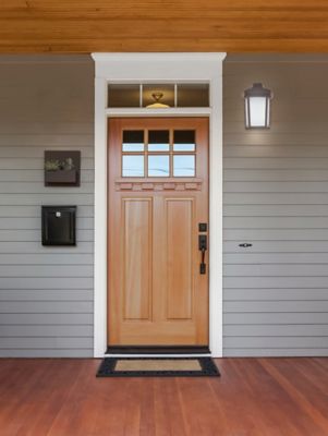 Image showing  Sedona Wall-Mount Outdoor Sconce with A19/E26 LED Bulb, 4,000K, Bronze, 120V, 50/60 Hz, 12.25 in. x 8.25 in.