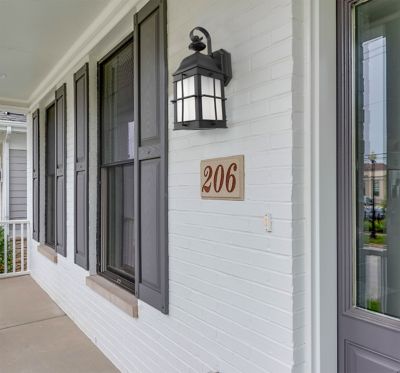 Image showing  Sedona Wall-Mount Outdoor Lantern Sconce with A19/E26 LED Bulb, 4,000K, Black, 120V, 50/60 Hz, 15 in. x 6.125 in.