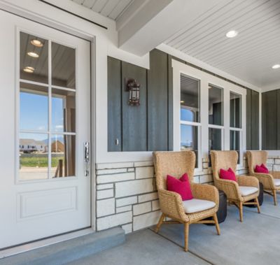 Image showing  60W Artisan Round Wall-Mount Outdoor Light Fixture, 12.75 in. x 5.75 in., Bronze