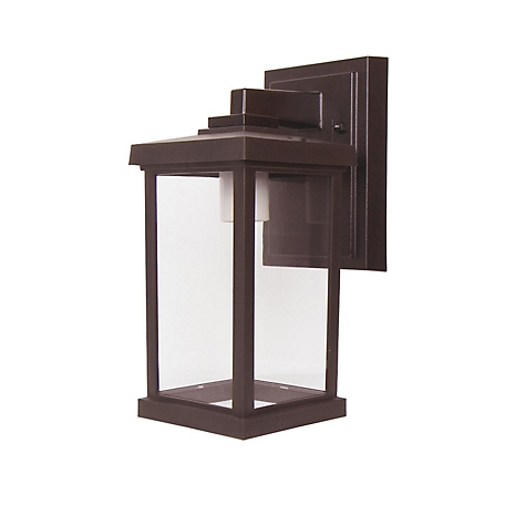 SOLUS Artisan Square Wall-Mount Outdoor Light Fixture, 11.6 in. x 5 in., Bronze