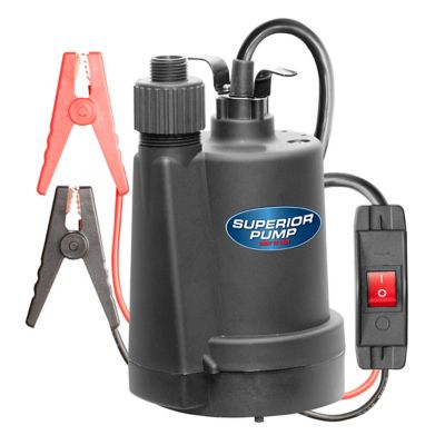 Superior Pump 12V Thermoplastic Pump with 20 ft. Cord, 1,380 GPH