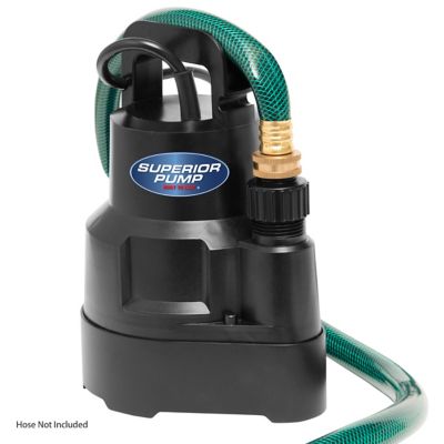 Image showing  1/4 HP 115V Electric Submersible Thermoplastic Oil-Free Utility Pump, 37 GPM