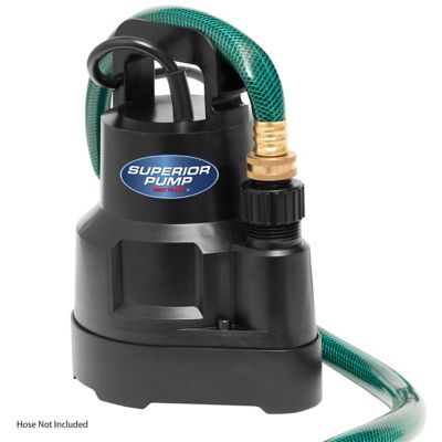 Image showing  1/6 HP 115V Electric Submersible Thermoplastic Oil-Free Utility Pump, 1,920 GPH