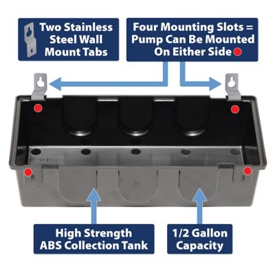Image showing 5 th Superior Pump 1/50 HP Condensate Pump with Safety Switch, 20 ft. Tubing and Stainless Steel Hose Clamp, 97154