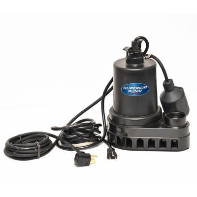Image showing  1/2 HP 115V Electric Thermoplastic Sump Pump with Tethered Float Switch, 3,300 GPH