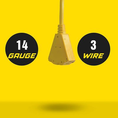 Image showing  40 ft. 14-Gauge Indoor/Outdoor Cord Reel with All-Weather Cord and 3 Outlets