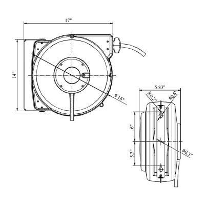 Image showing  40 ft. 14-Gauge Indoor/Outdoor Cord Reel with All-Weather Cord and 3 Outlets