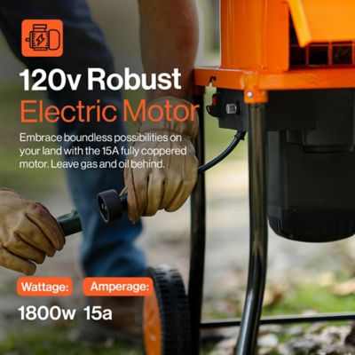 Image showing  0.5 in. Diameter 15A Electric Leaf Mulcher Shredder