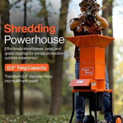 Image showing 5 th SuperHandy 0.5 in. Diameter 15A Electric Leaf Mulcher Shredder