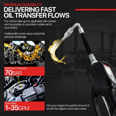 Image showing  Battery-Powered Oil Control Valve Meter Nozzle, 10 GPM