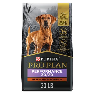 Purina Pro Plan Medium Breed Adult Sport Performance 30/20 Beef and Bison Formula Dry Dog Food, 33 lb. Bag