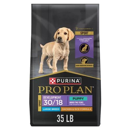 Purina Pro Plan Large Breed Puppy Sport Development 30/18 High Protein Formula Chicken and Rice Dry Dog Food 35 lb Bag Dry Dog Food