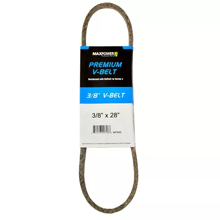 Premium 0.38" x 28" MaxPower Belt Reinforced with Kevlar Fiber Cords Mower Belts