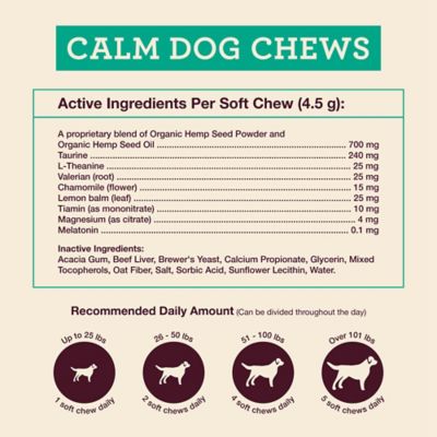 Image showing  Soft Chewable Calming Supplement Treats for Dogs, 60 ct.