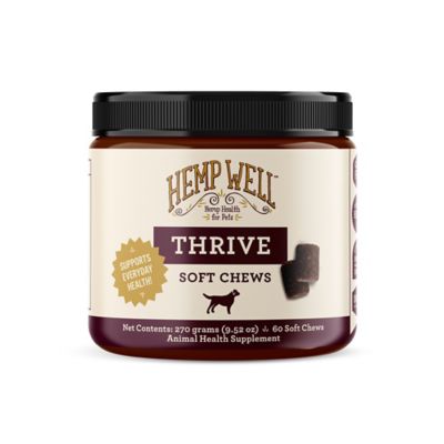 Hemp Well Thrive Soft Chew Skin and Coat Supplements for Dogs, 0.706 lb., 60 ct.